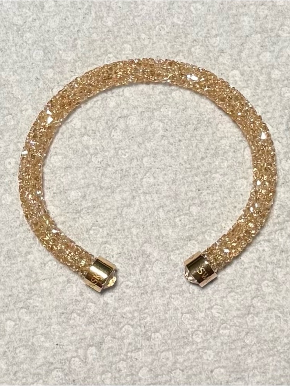 Swarovski Gold Crystal Mesh Cuff Bracelet